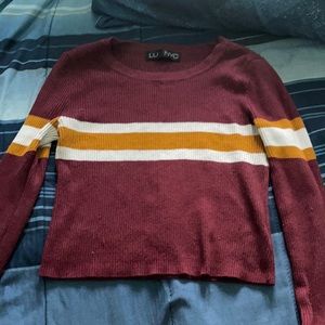 Maroon cropped sweater